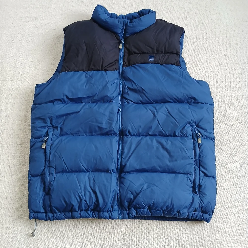 lands end ♡ down feather blue vest mens xl puffer cavin core winter gorpcore